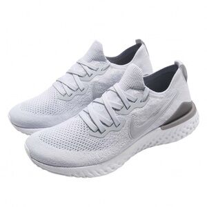NIB! Nike Flyknit Epic React 2 Pure Platinum Running Shoe Sneakers Womens Size 9